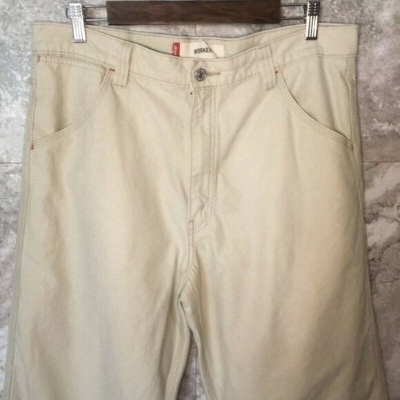COPY - LEVI'S MEN Worker Pant Tan Straight Jean Men's 36 - Picture 3 of 9